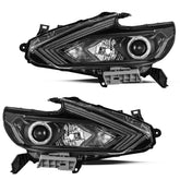 VehicleAid Headlights For 2016-2018 Nissan Altima Black